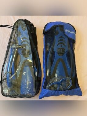 Set (2) U.S. Divers 256985 Cozumel Seabreeze Adult Snorkeling Combo Set - Blue